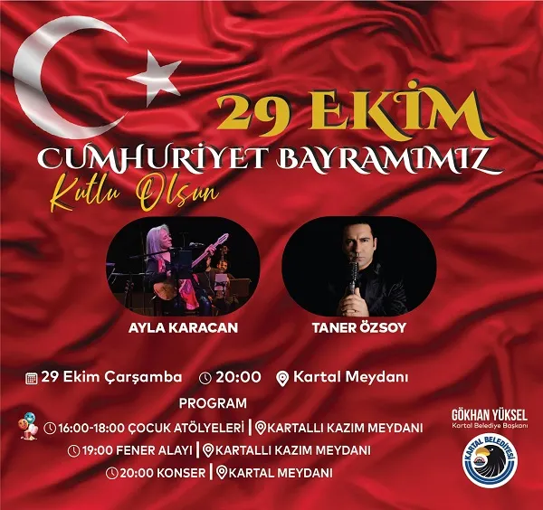 Cumhuriyet’in Işığı Kartal Meydanı’nda Parlayacak